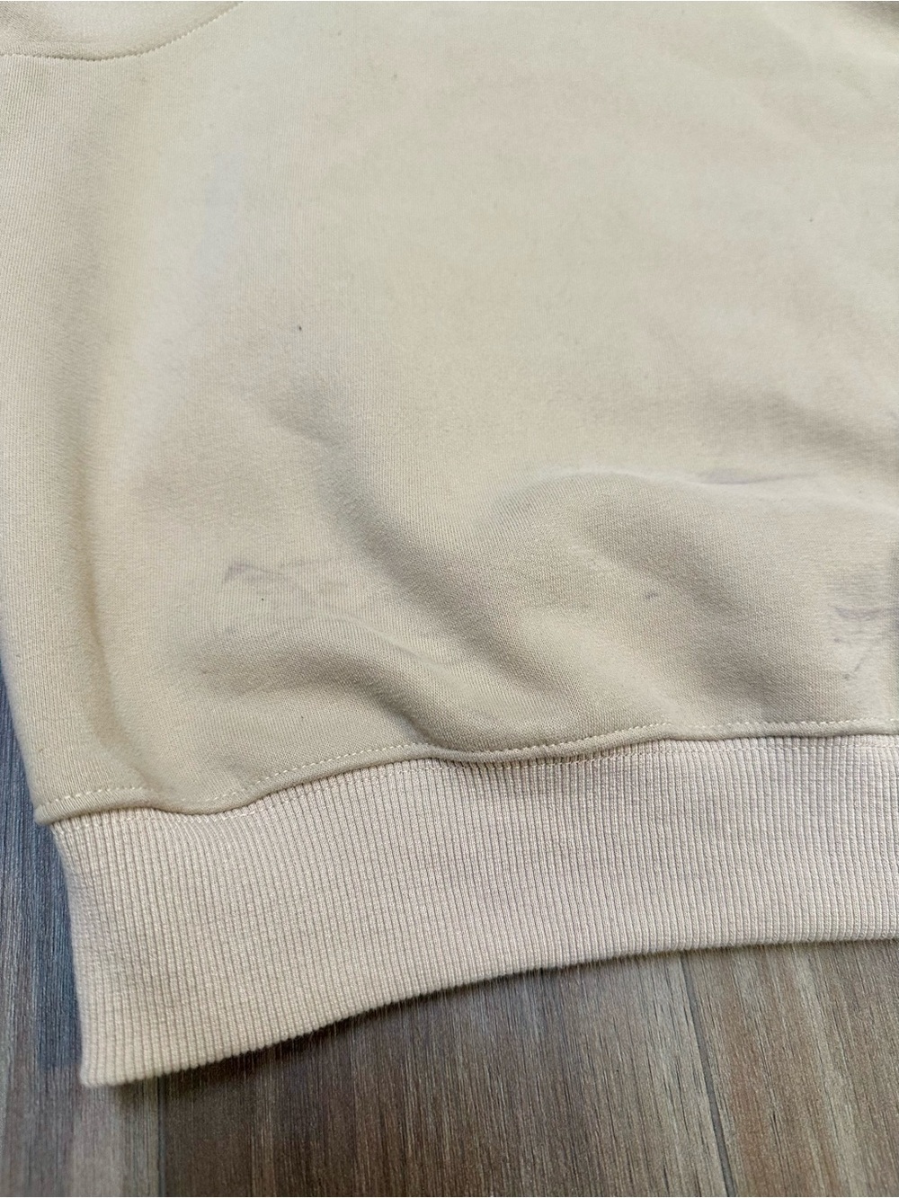 “Cat Aholic” Beige Embroidered Graphic Pet Crew Neck Sweatshirt, Small - Picture 8 of 8